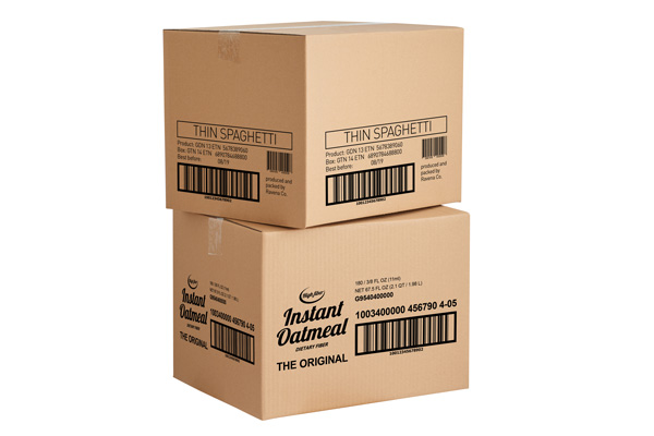 即食燕麥、意大利面紙箱